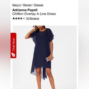 Navy chiffon dress